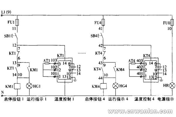 电伴热带温度控制原理图