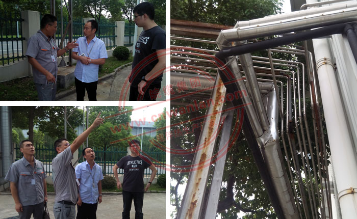 现场为用户进行电伴热带技术指导