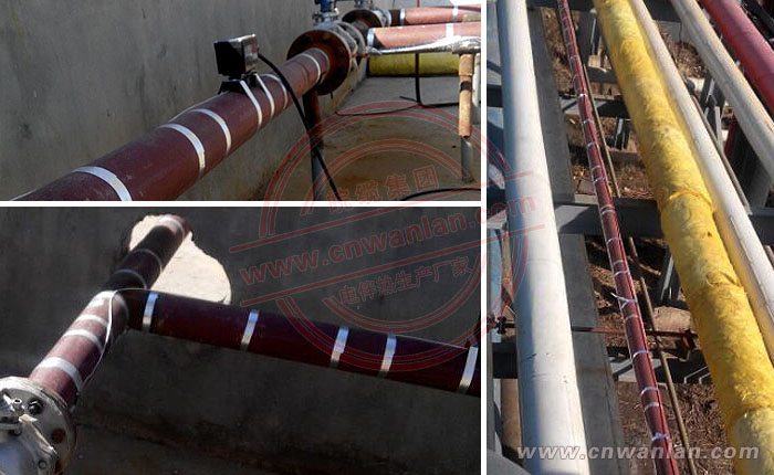 液体烧碱管道电伴热带温控的安装