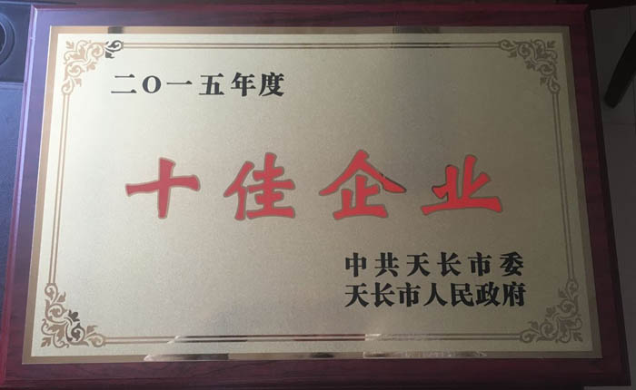 市&ldquo;十佳企业&rdquo;奖