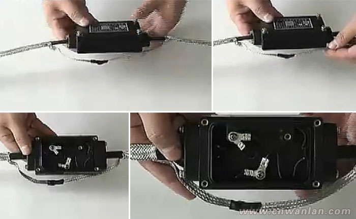 二通接线盒处的伴热带防爆接线