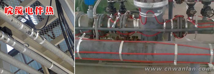 伴热带的压敏胶带固定